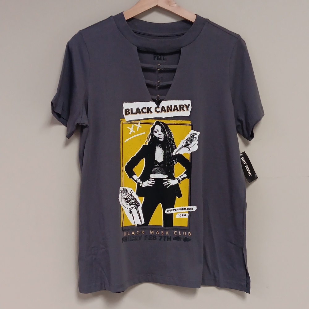 Birds of prey Grey T-Shirt with razor chest Med womens